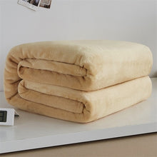Load image into Gallery viewer, Soft Warm Coral Fleece Blanket Winter Sheet Bedspread Sofa Plaid Throw 220Gsm 6 Size Light Thin Mechanical Wash Flannel Blankets