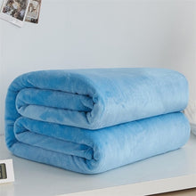 Load image into Gallery viewer, Soft Warm Coral Fleece Blanket Winter Sheet Bedspread Sofa Plaid Throw 220Gsm 6 Size Light Thin Mechanical Wash Flannel Blankets