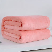 Load image into Gallery viewer, Soft Warm Coral Fleece Blanket Winter Sheet Bedspread Sofa Plaid Throw 220Gsm 6 Size Light Thin Mechanical Wash Flannel Blankets
